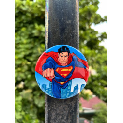 Flying Superhero Badge Pin