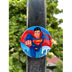 Flying Superhero Badge Pin