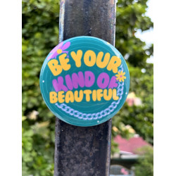 Inspirational Self-Love Quote Badge Pin