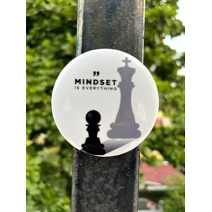 Motivational Chess Quote Badge Pin