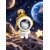 Astronaut- Cat keychain 
