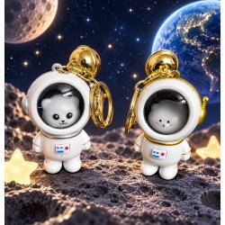 Astronaut - Bear & Cat Light Keychain