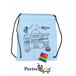 DIY Colouring Drawstring Bags