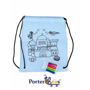 DIY Colouring Drawstring Bags