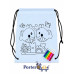 DIY Colouring Drawstring Bags