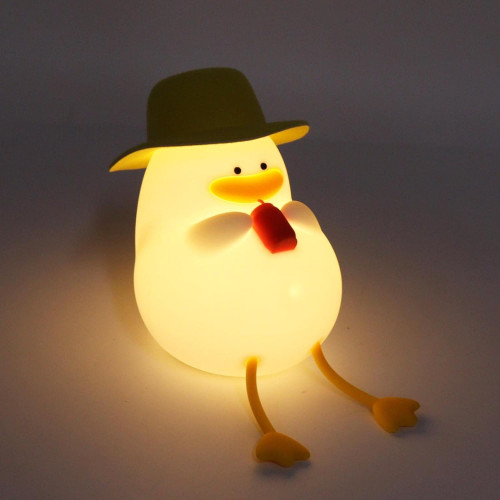 Duck Silicone Night Lamp with Hat